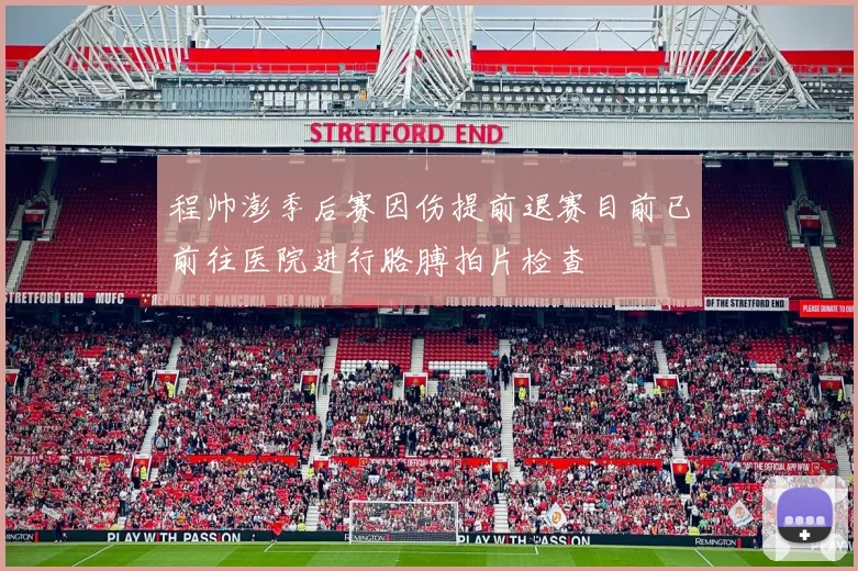 程帅澎季后赛因伤提前退赛目前已前往医院进行胳膊拍片检查